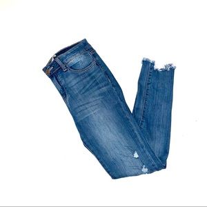 Klique B skinny jean with frayed ankle